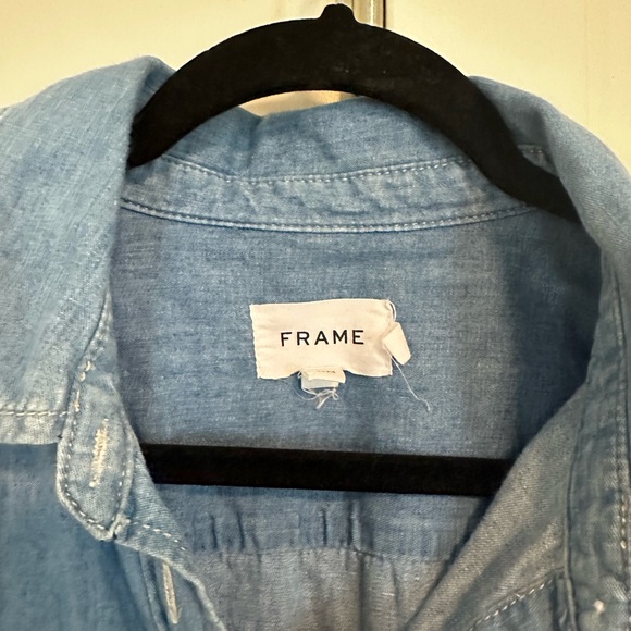 Frame Cotton Linen Cropped Shirt - Picture 6 of 15